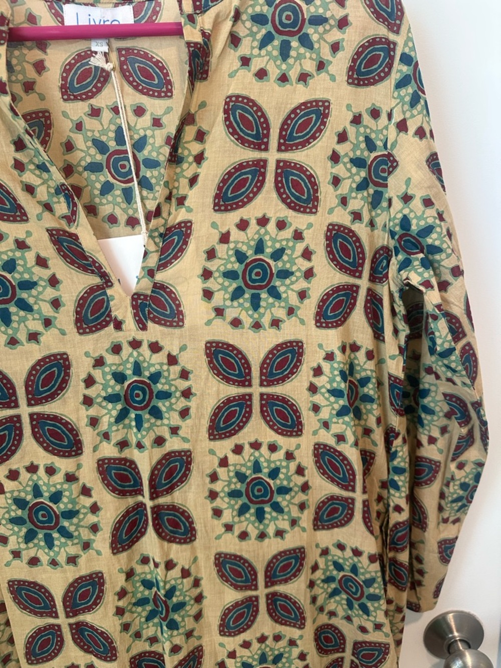 NWT Livro Classic Kurta Midi Dress in Medallion Multi Print - Picture 4 of 8